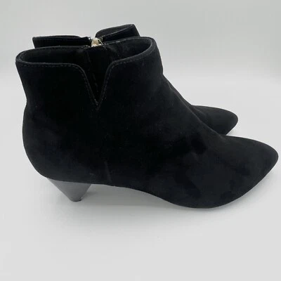 Rockport Women’s Milia V Pointed Toe Suede Ankle Booties Size 8 Medium Black - Image 1 of 4