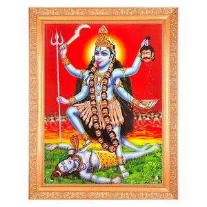 Marco 5D Maa Kaali | Bendiciones Shakti Colgante de Pared | Perfecto para Pooja Ghar - Imagen 1 de 5