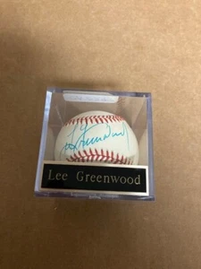 Lee Greenwood Autographed Signed Baseball with JSA Unique Item/Cube - Picture 1 of 2