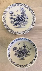 Vintage Bowl & Plate Blue Chinese Design-Plate Marked YT Decorated In Hong Kong - Picture 1 of 12