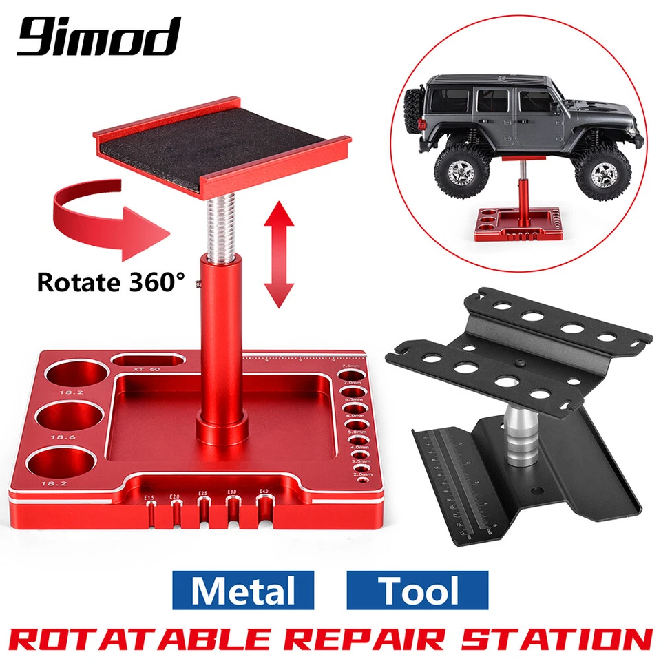 360° Rotate Repair Station Work Stand for 1/8 1/10 1/24 RC Car TRX4 SCX10 HSP - Photo 1/4