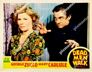 DEAD MEN WALK 1943 TWIN COMES FROM GRAVE FOR REVENGE - 11 X 14 LOBBY SCENE CARD - Picture 1 of 1