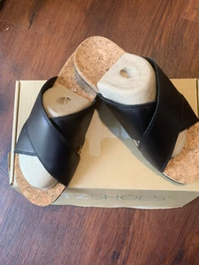 Otz EXSUS Men's Black Leather Sandals Size 9, 10.5 NWT - Picture 1 of 4