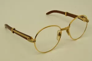 Authentic Cartier Sunglasses Bagatelle 52 18 130b Bubinga Wood GP Frames 3 - Picture 1 of 14