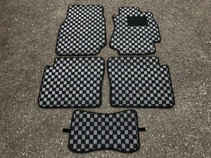 Toyota Chaser/Mark II JZX100 GX100 Floor Mats Gray Black Checkered Made in Japan - Picture 1 of 4