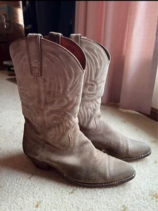 Sancho Womens Suede Leather Cowgirl Western Boots -Hand Made FREE POST . AU11 - Picture 1 of 6