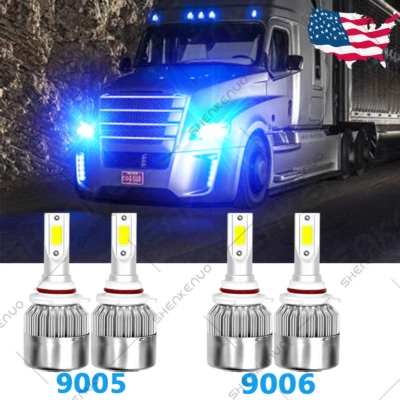 8000K LED Headlamp Bulb Kit for Freightliner Columbia Headlights Lamp Low High - Image 1 of 4