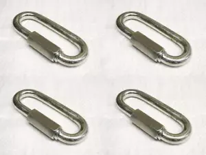 Link riparazione rapida blocco vite 5 mm x4 (chiusura di sicurezza catena lunga zincata) - Foto 1 di 2