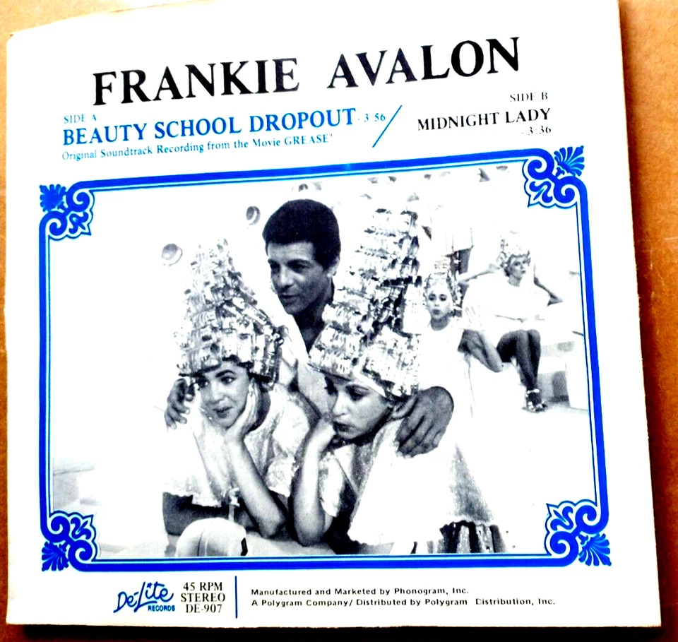FRANKIE AVALON-BEAUTY SCHOOL DROPOUT / MIDNIGHT LADY 45 DE-LITE 907 W/P/S MINT Foto 1 de 1