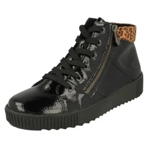 Ladies Rieker Stylish Patterned Cuff Detailed Ankle Boots M6434 - Bild 1 von 10