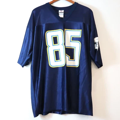 San Diego LA Chargers Antonio Gates #85 NFL Jersey Reebok Navy Blue Men's XL - Image 1 of 4