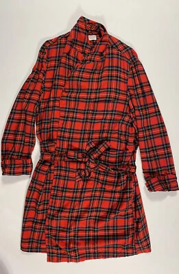 Bata de vestir ligera a cuadros escoceses escoceses escoceses de mezcla de lana Brooks Brothers M de colección para hombre Foto 1 de 4