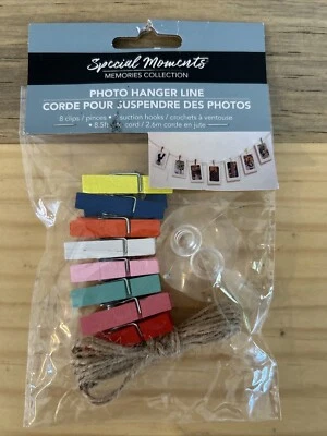 Special Moments Memories Collection Photo Hanger Line 8.5' 8 Clips 2 Hooks - Image 1 of 2