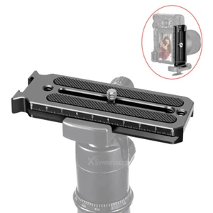 ﻿  ﻿  Quick Release QR L Plate With Cold Shoe 1/4" Mount For Camera DJI Ronis SC - Picture 1 of 9