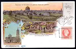 PALESTINA LIBANO 1898 JERUSLEM AUSTRIA P.O. STEICHELE # 546.3 A BEIRUT - Imagen 1 de 2