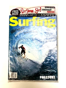 SURFING MAGAZINE APRIL 1998 NEW IN MAILER BAG WITH SURFING GIRL SPECIAL SURF NEW - Picture 1 of 4