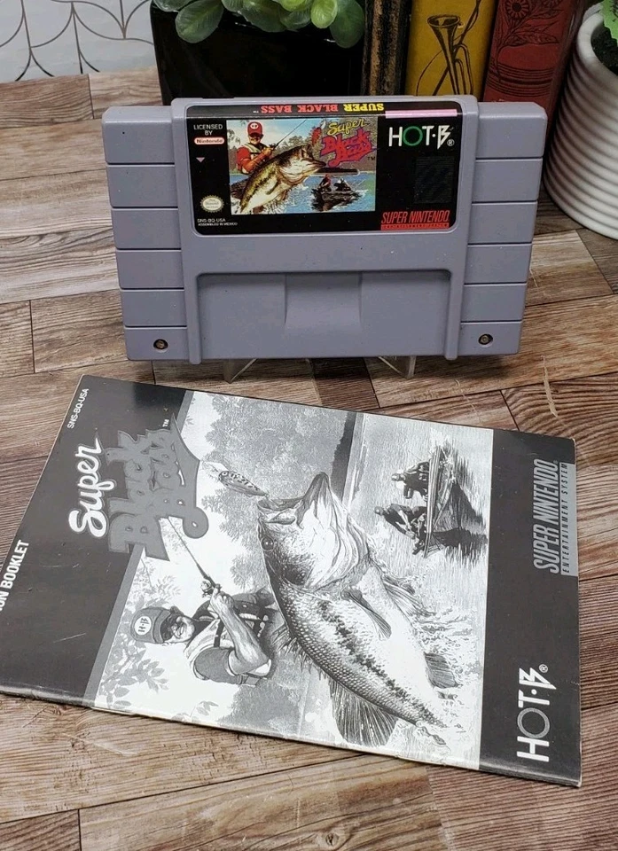 Super Black Bass SNES Authentic Super Nintendo Game Cartridge + Manual - Image 1 of 3