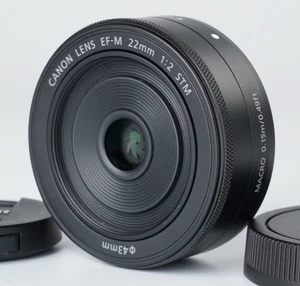 [Exc+++++] Canon EF-M 22mm f/2 STM Objektiv für EOS EF-M Mount schwarz #3077A - Bild 1 von 15