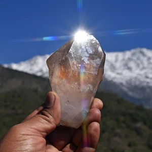 HIMALAYAN GLACIER LEMURIAN SEED CLEAR NIRVANA ICE GROUNDING QUARTZ CRYSTAL - Picture 1 of 12