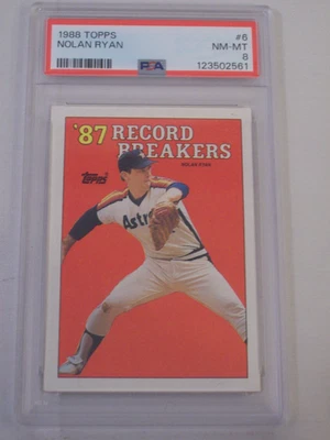 1988 Topps Nolan Ryan #6 PSA 8 NM-MT No Reserve .99 bid - Image 1 of 4