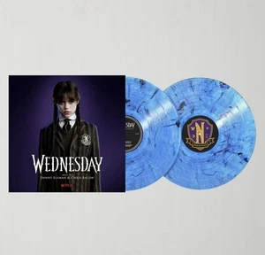 Danny Elfman Chris Bacon Wednesday Soundtrack UO 2LP Blue Vinyl NEW Limited /500 - Imagen 1 de 19