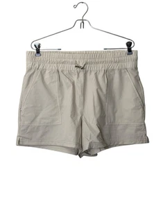 RBX Active Damen große beige Tasche Kordelzug 4" Schrittlänge Shorts Fitnessstudio sportlich - Bild 1 von 3