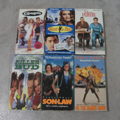90s VHS LOT - CLUELESS, BLAST FROM THE PAST, MEET THE PARENTS, SON IN LAW Foto 1 de 3