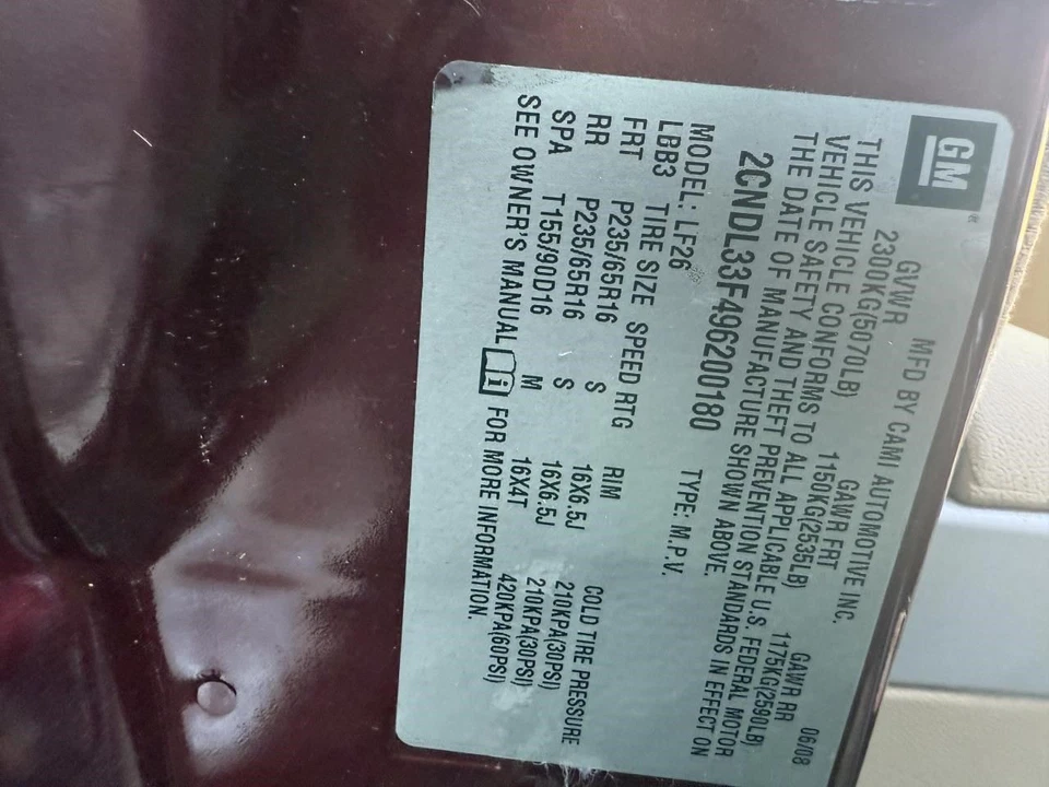 Wiper Transmission Fits 08-09 EQUINOX 30430274 - Image 1 of 1