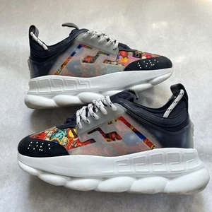 Versace Chain Reaction Lace Up Sneaker Wild Jewel 39.5 EU/ Mens 7 US Authentic - Imagen 1 de 23
