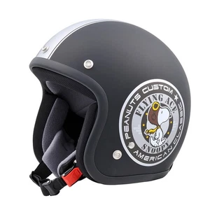 Arcs SNJ-20 SNOOPY Jet Helmet Free Size 57-59cm Matte Black/Silver Biker Used - Bild 1 von 4