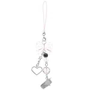 Mobile Phone Chain Kawaii Charm Lanyard Tether Miss Cute Strap Bow - Photo 1 sur 10