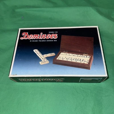 Dominoes Set Double Six Professional Domino Tiles 28 pcs Domino Set Wooden Box - Image 1 of 4