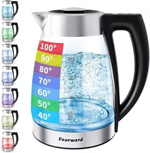 Edelstahl Wasserkocher 2,0 L 2200W LED-Beleuchtung, Digitale Temperaturanzeige - Bild 1 von 7
