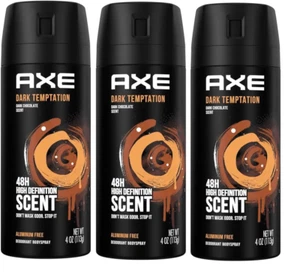 3 x Axe Desodorante Spray Corporal 150ml - Tentación Oscura - Imagen 1 de 1