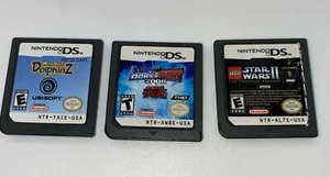 Nintendo Ds Lot 3 WWE SmackDown vs. Raw 2008 Dolphinz And Star Wars 2 Tested - Picture 1 of 8