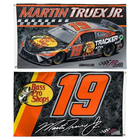 Martin Truex Jr 2023 Wincraft #19 Bass Pro Shops 3' x 5' 2 Sided Flag Cover