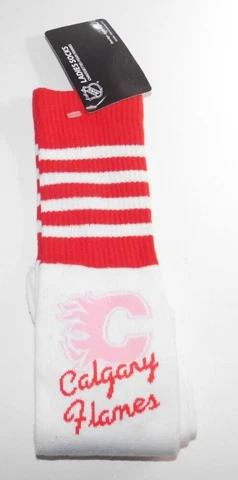 CALGARY FLAMES NHL Ladies Socks Athletic Tube Long Knee High Hockey Cover