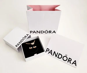 Authentic PANDORA Necklace & Earrings Gift Set - Picture 1 of 13