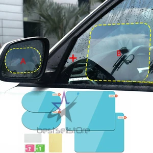 4PCS Rainproof Car Rearview Mirror Sticker Anti-fog Protective Film Rain Shield - Picture 1 of 7