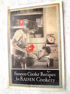 c.1925 recipe booklet cook book  "RAISIN Cookery" Sun-Maid Growers Fresno