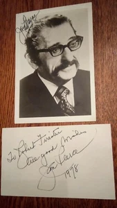 Operatic Tenor JAN PEERCE Autographs - Signed & Inscribed Photo and Index Card - Picture 1 of 1