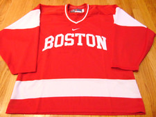 VINTAGE NIKE BAUER NCAA BOSTON UNIVERSITY TERRIERS RED JERSEY SIZE M