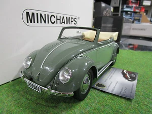 VOLKSWAGEN BEETLE 1949 1/18 MINICHAMPS 107054130 voiture miniature cabriolet col - Imagen 1 de 5