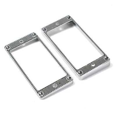 2Pcs Metal Humbucker Pickup Frame Mounting Rings for LP Les Paul Guitar Chromme - Image 1 of 4