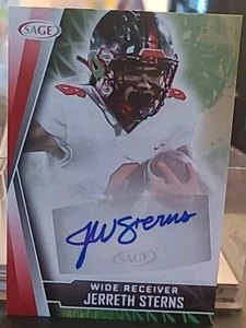Jerreth Sterns 2022 SAGE AUTO #A-JS Western Kentucky Rams Reciever Texas - Picture 1 of 3