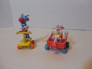 Vintage Tiny Toons Buster Bunny & Babs 2 dif PVC toy Figure 1990 Tunes Rolly - Picture 1 of 7