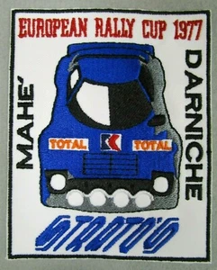 Patch "LANCIA STRATOS HF RALLY TOTAL - DARNICHE/MAHE' - EUROPEAN RALLY CUP 1977" - Picture 1 of 1