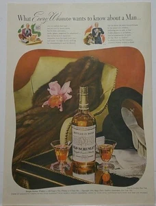 1943    OLD SCHENLEY  What Every Woman want to know about    Vintage Magazine Ad - Picture 1 of 1