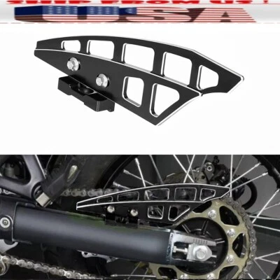 Protector de cadena trasero CNC negro para Kawasaki KLR650 2008-2018 EE. UU. Foto 1 de 4