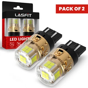 Lasfit 7443 7444 7440 LED Reverse Backup Light DRL Bulbs White Extremely Bright - Picture 1 of 11